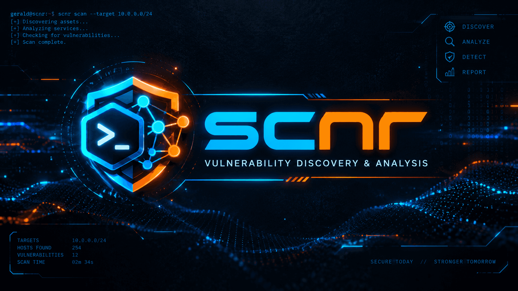 scnr: Defensive Vulnerability Discovery That Never Exploits